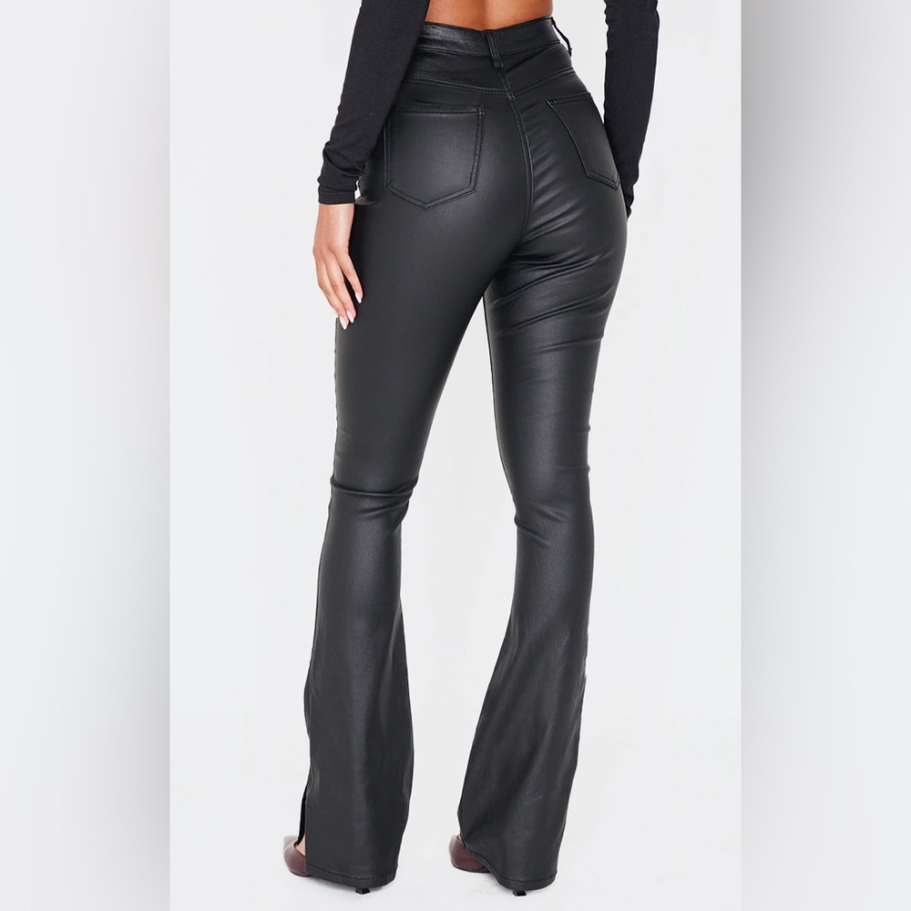 PrettyLittleThing Black Faux Leather Pants - Picture 3 of 8